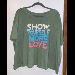 NWOT Old Navy “Show Yourself More Love” Crop Top SZ 2X